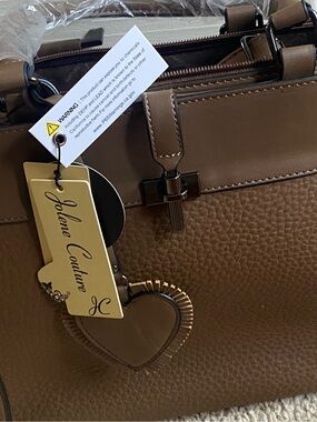 Women’s Taupe Structured Satchel Bag & Wallet